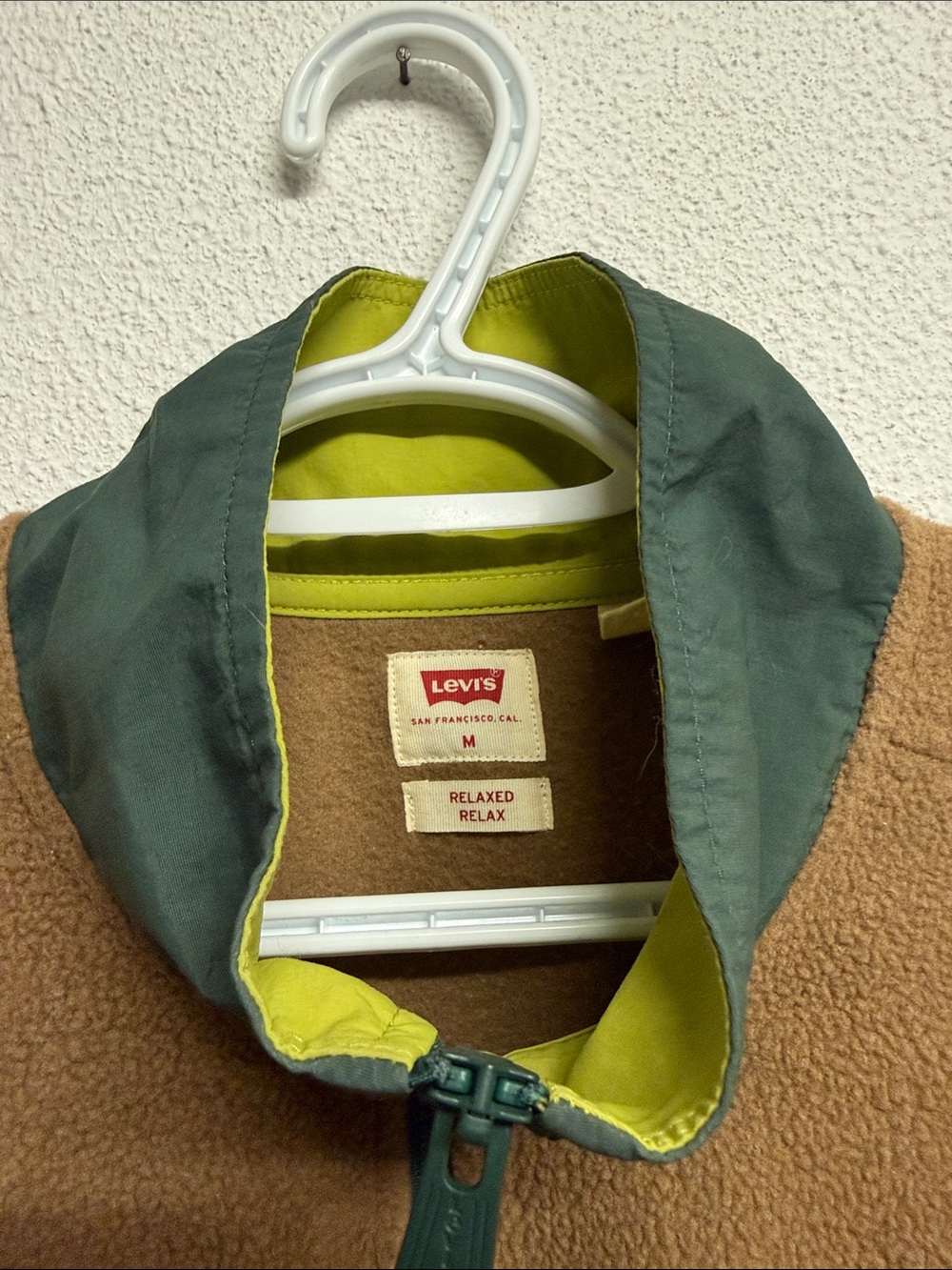 Levi's Brown & Green Half-Zip Fleece Pullover - Picture 3 of 7
